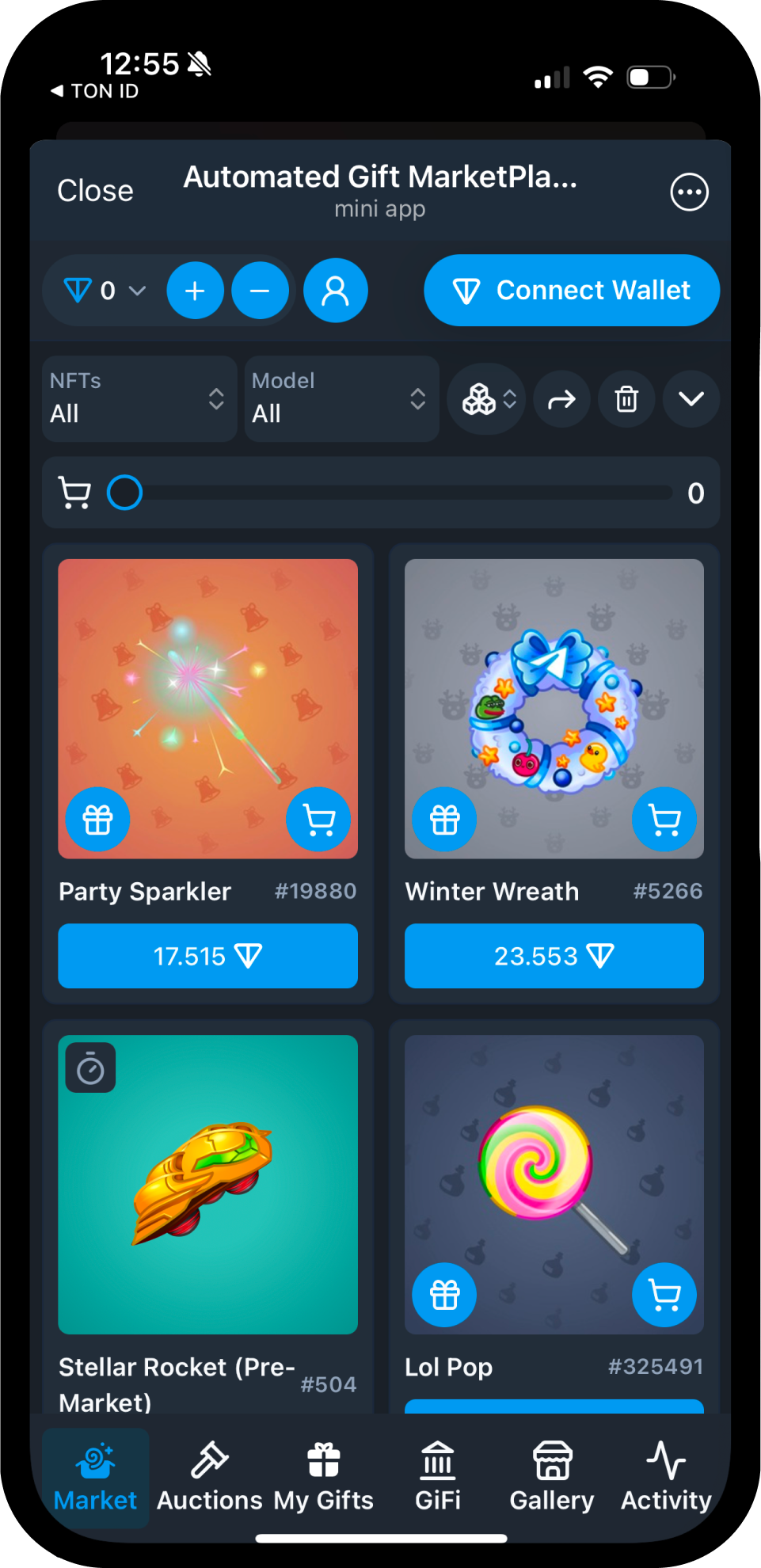 Screenshot of Gift Marketplace