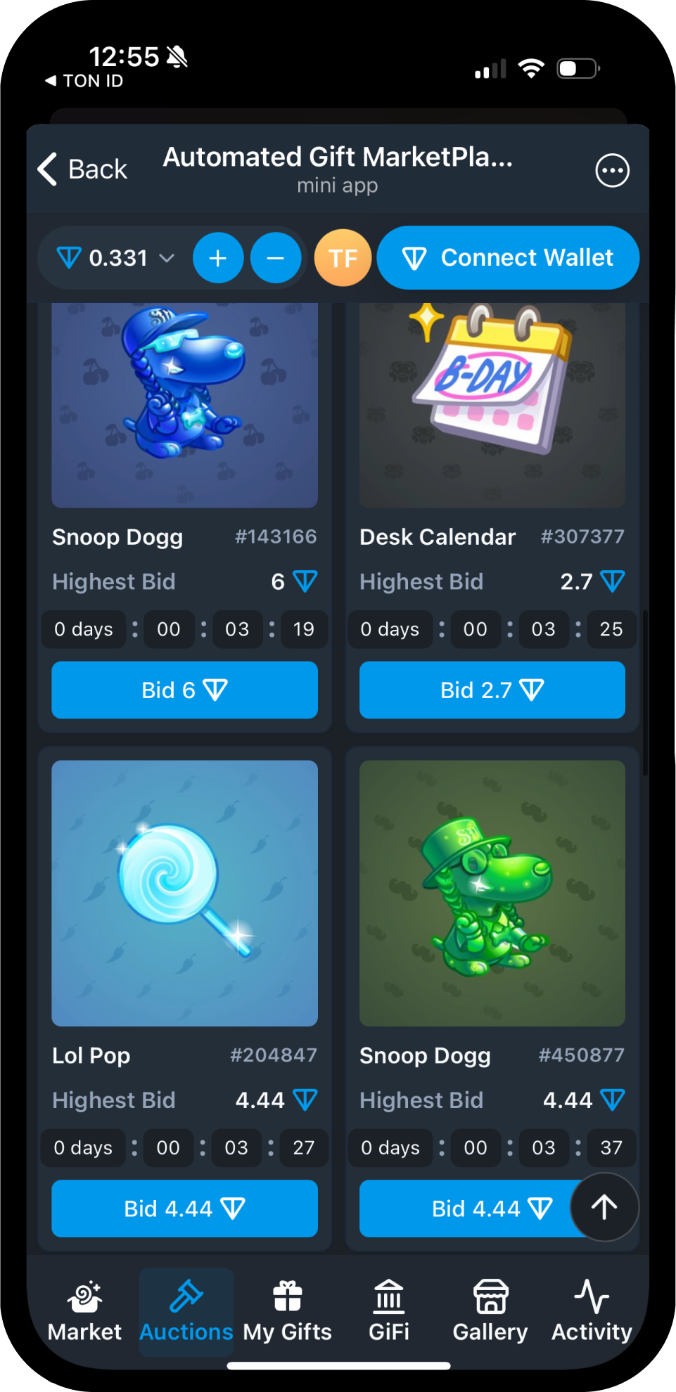 Screenshot of Gift Marketplace