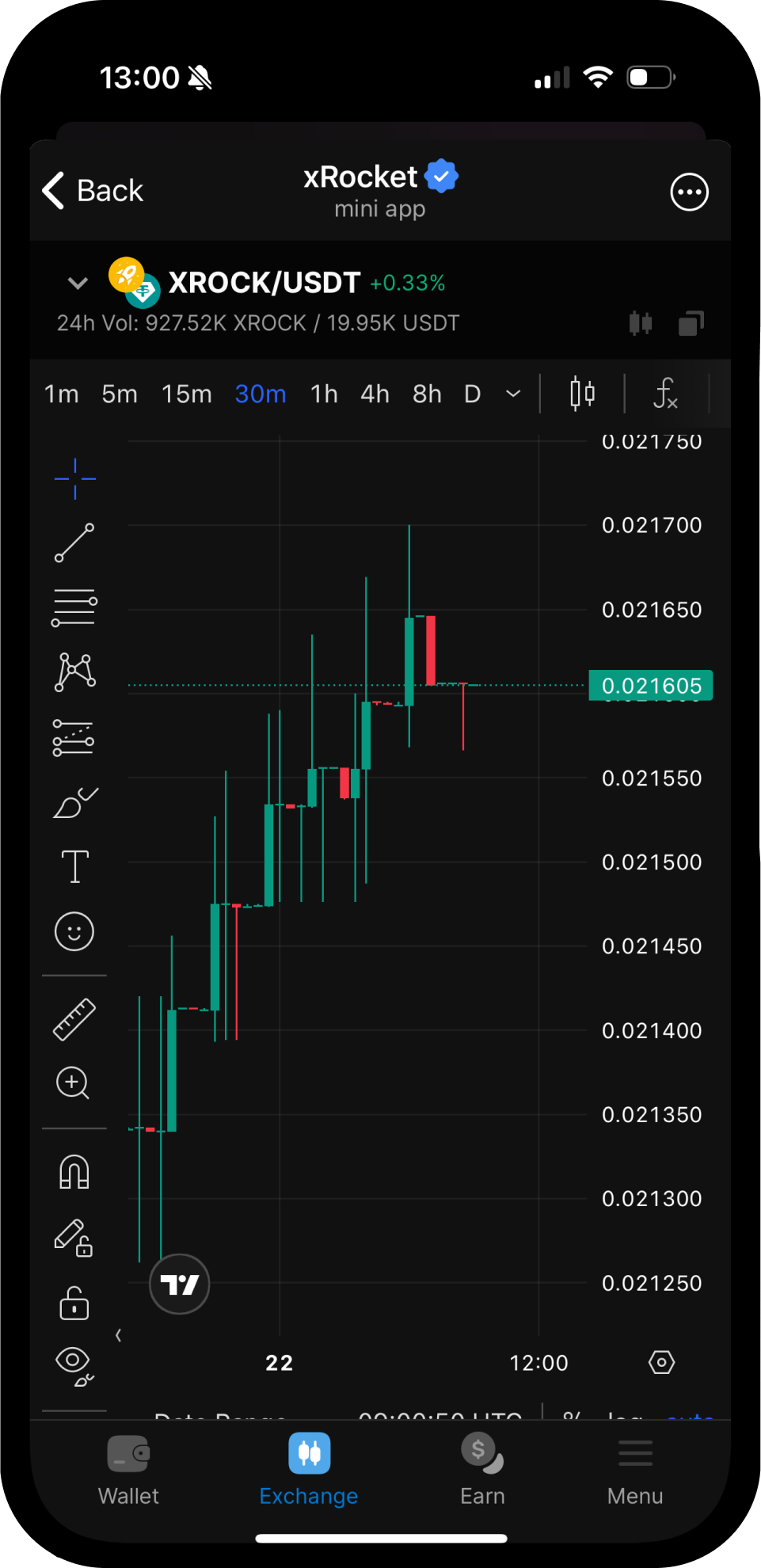 Screenshot of xRocket