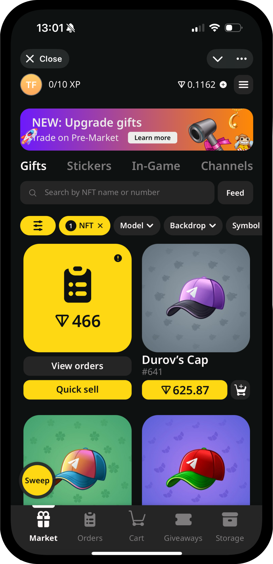 Screenshot of MRKT