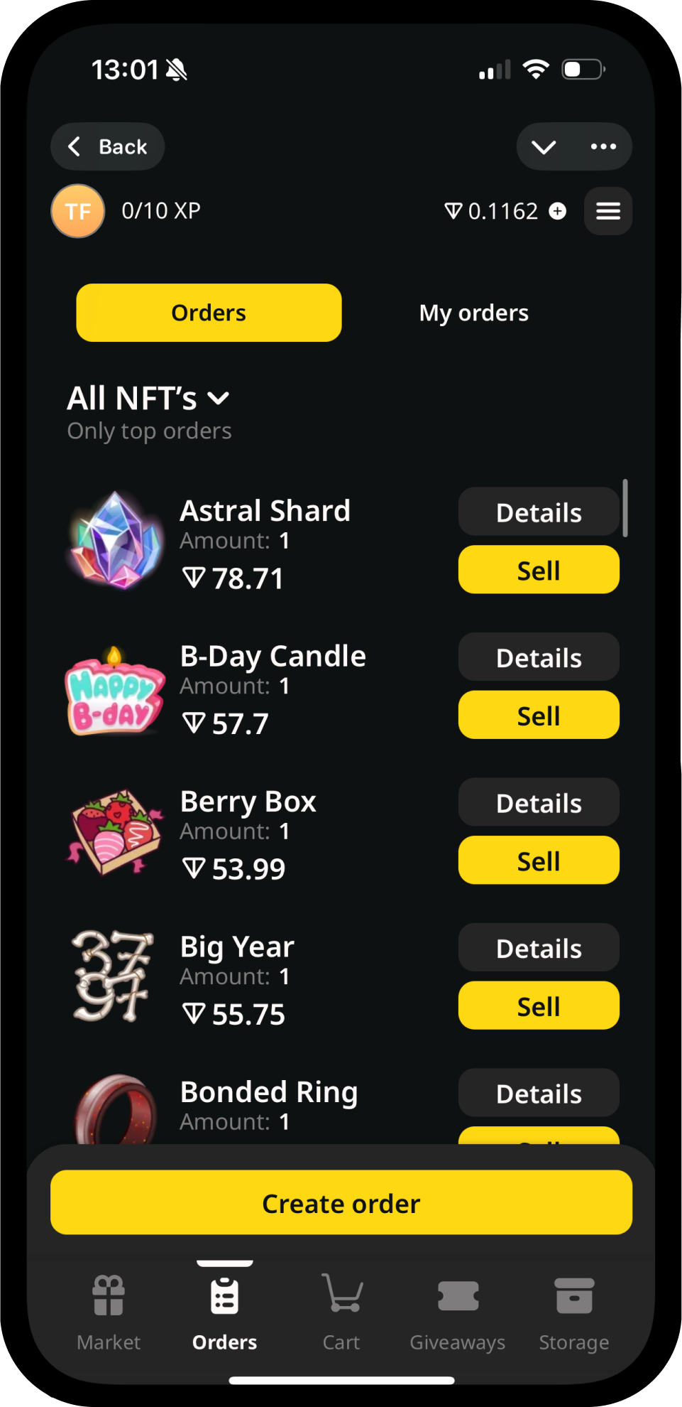 Screenshot of MRKT