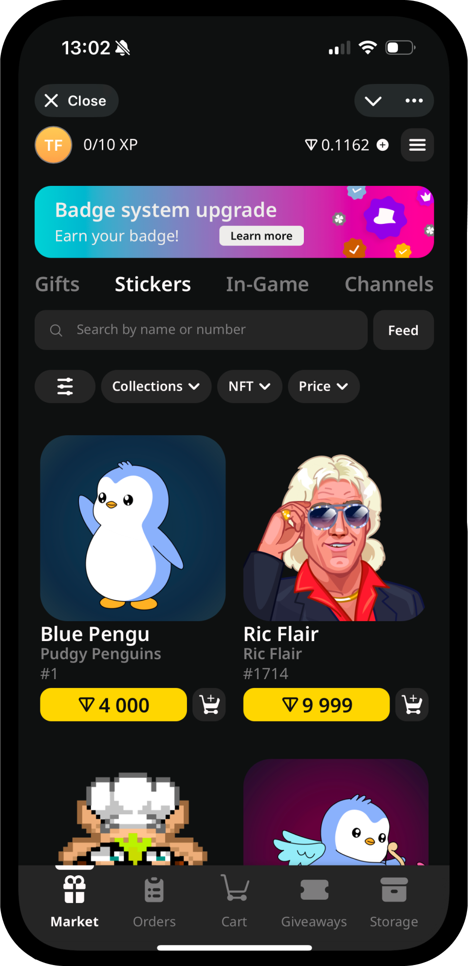 Screenshot of MRKT