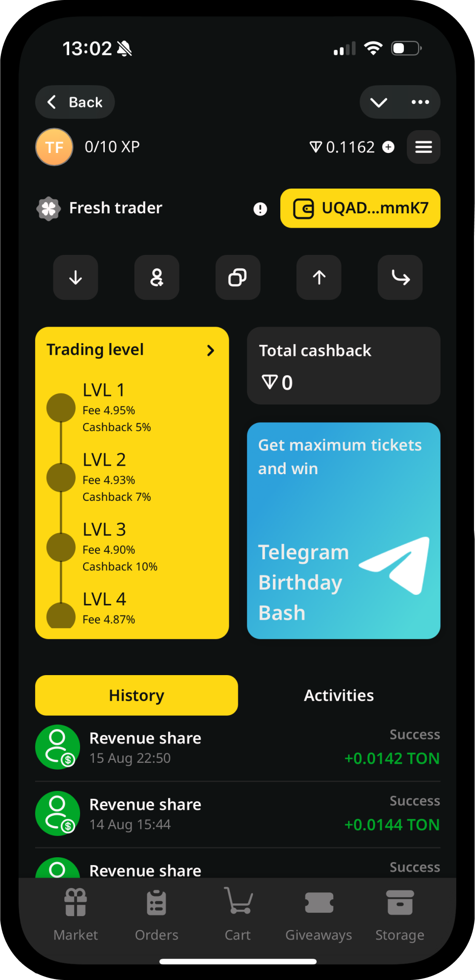 Screenshot of MRKT
