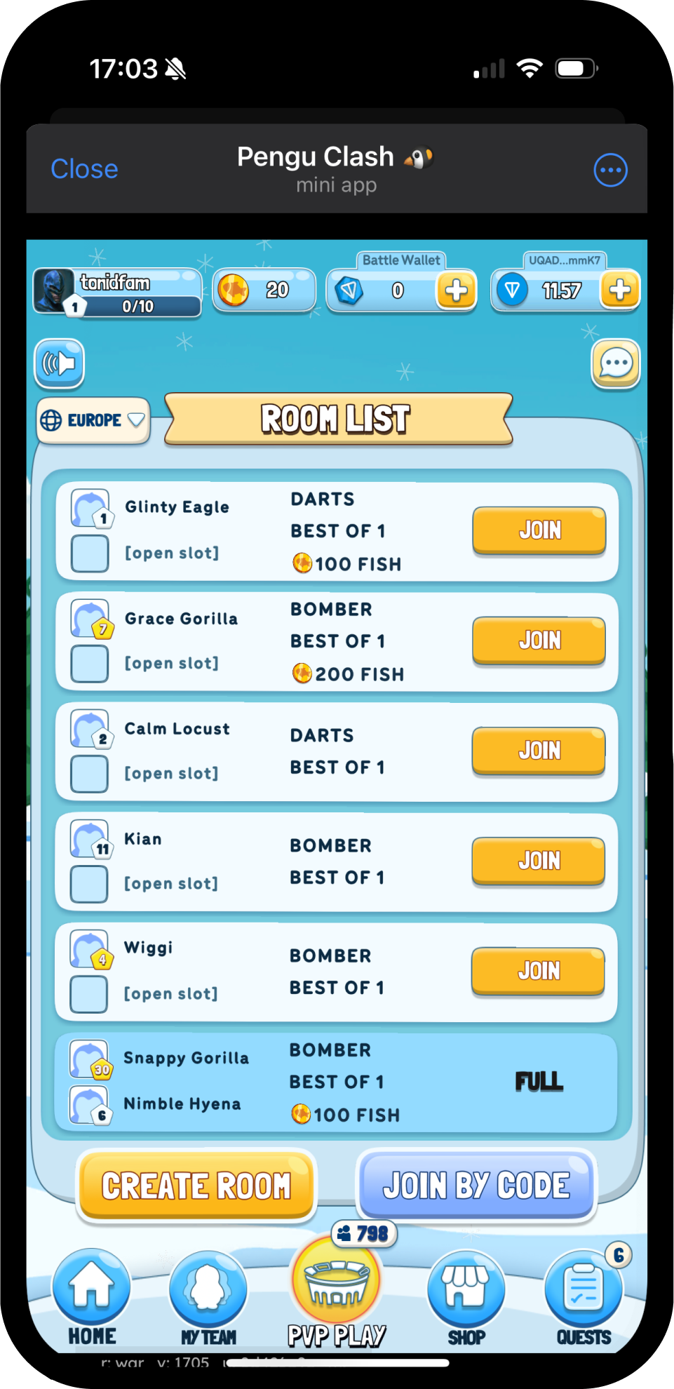 Screenshot of Pengu Clash