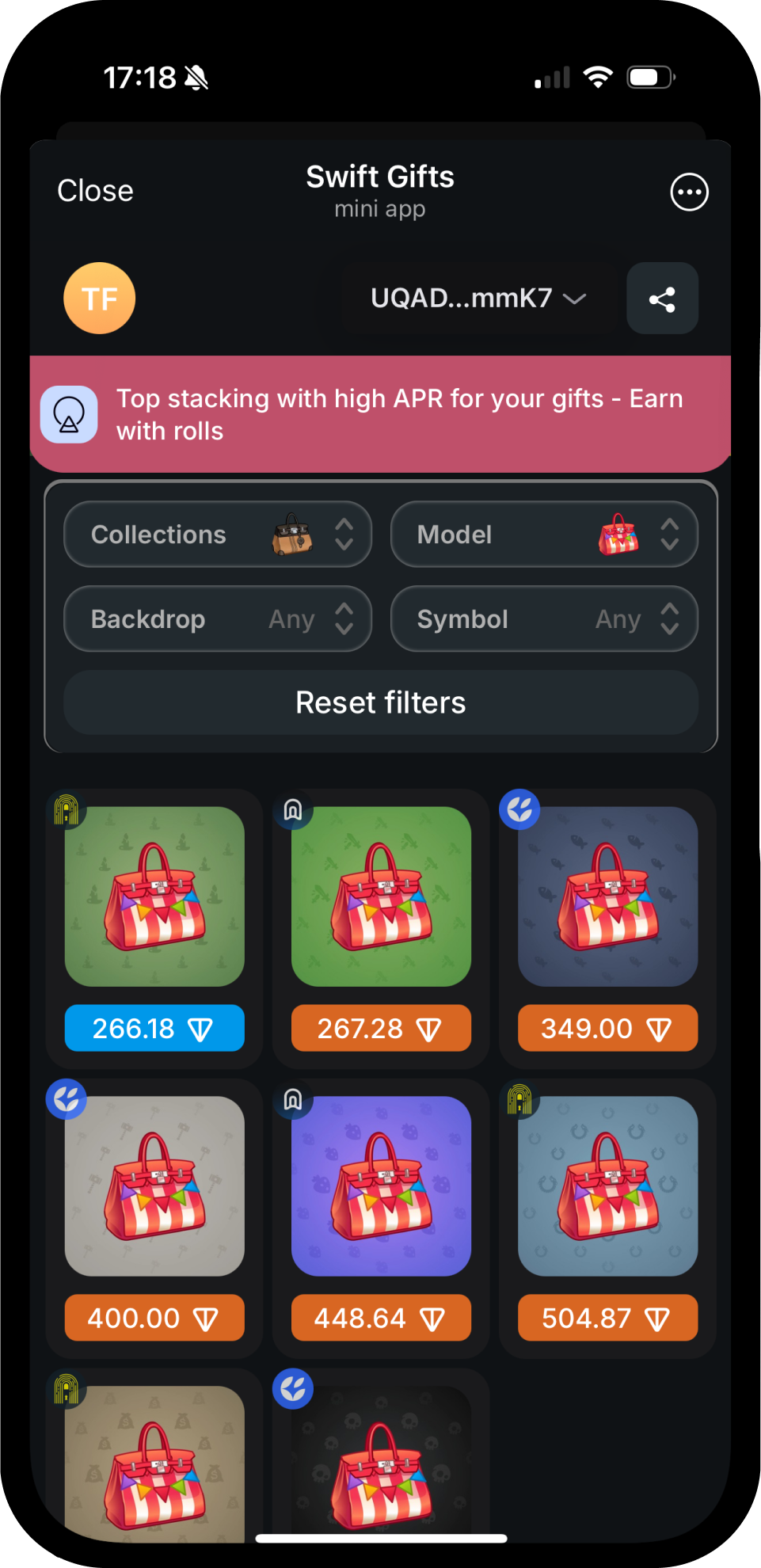 Screenshot of Swift Gifts