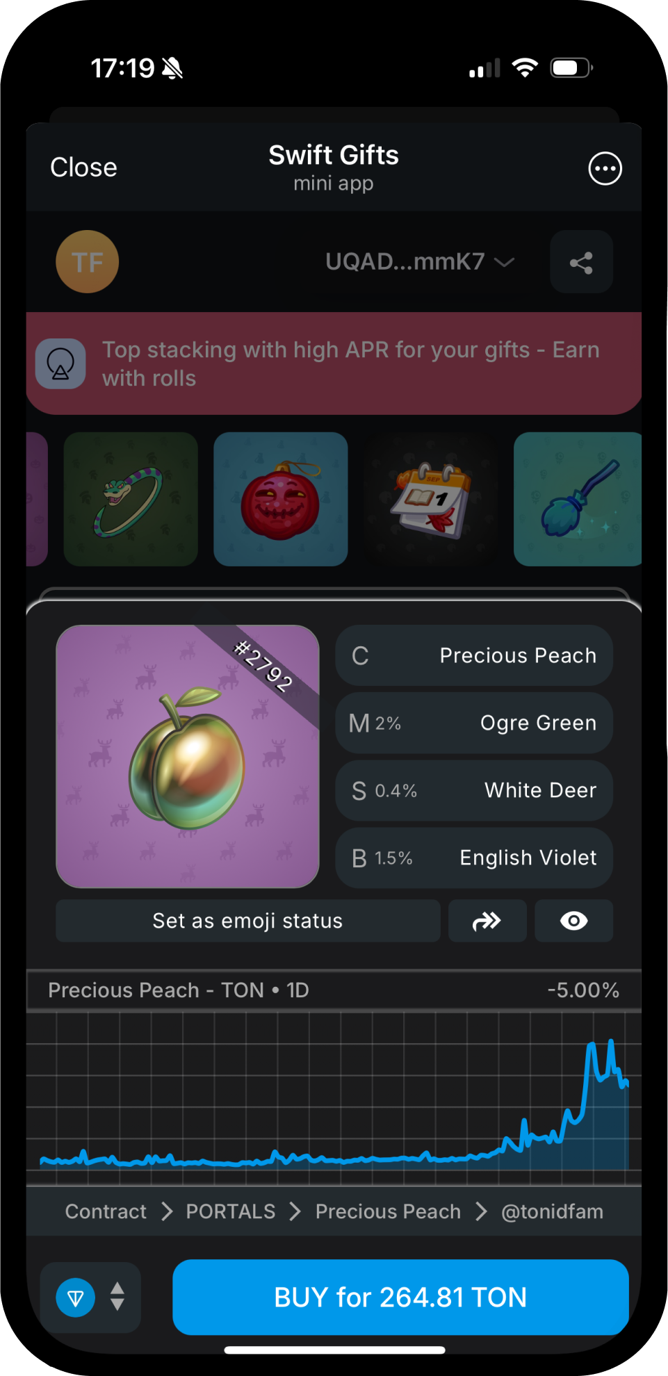 Screenshot of Swift Gifts