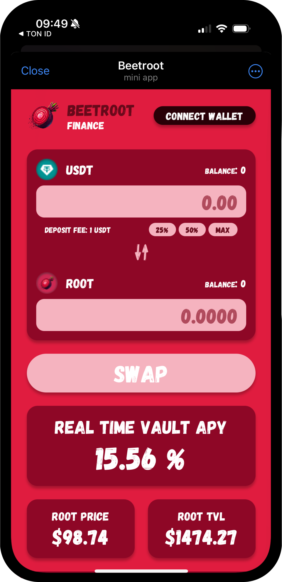 Screenshot of Beetroot Finance