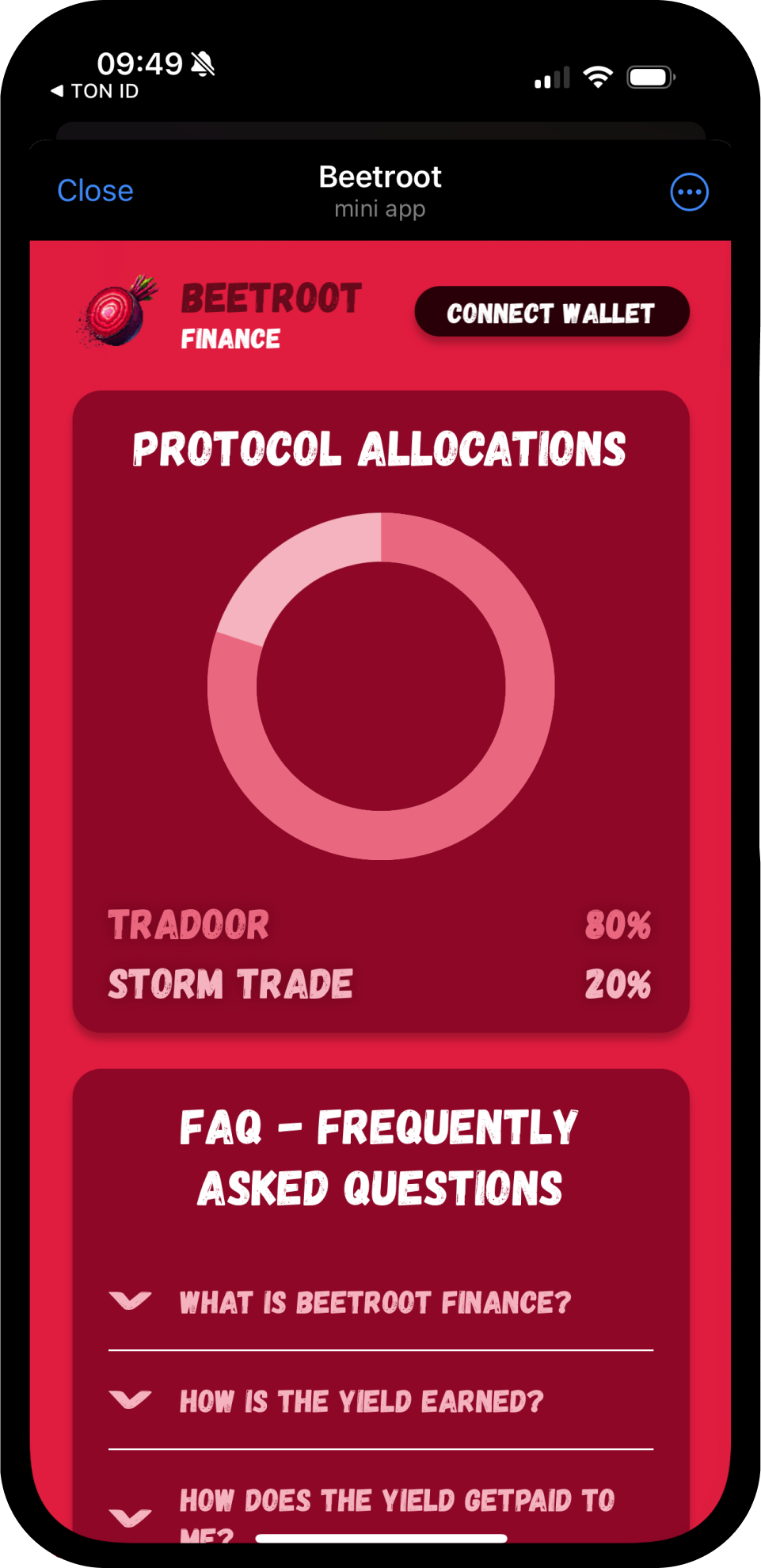 Screenshot of Beetroot Finance